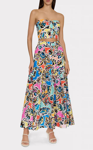 Novi Rainbow Oasis Poplin Maxi Skirt