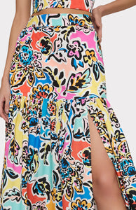 Novi Rainbow Oasis Poplin Maxi Skirt