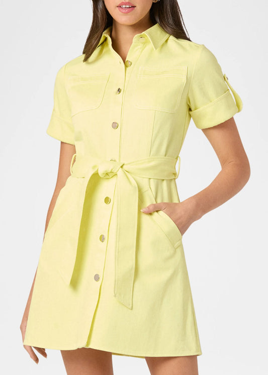 Corrie Tie-Waist Cotton Mini Dress