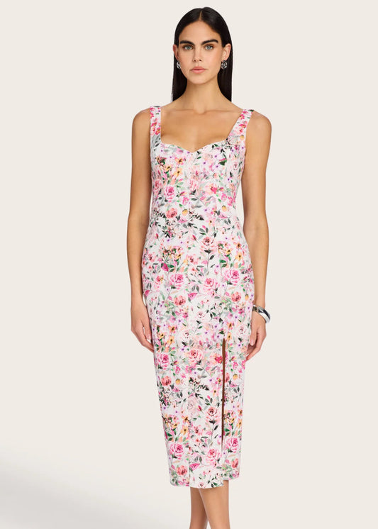 Eugenia Floral Linen Dress