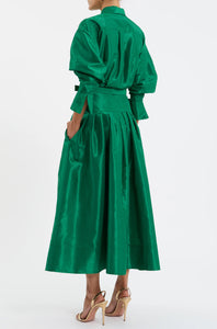 Maple Shirt Midi Dress