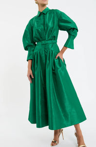 Maple Shirt Midi Dress