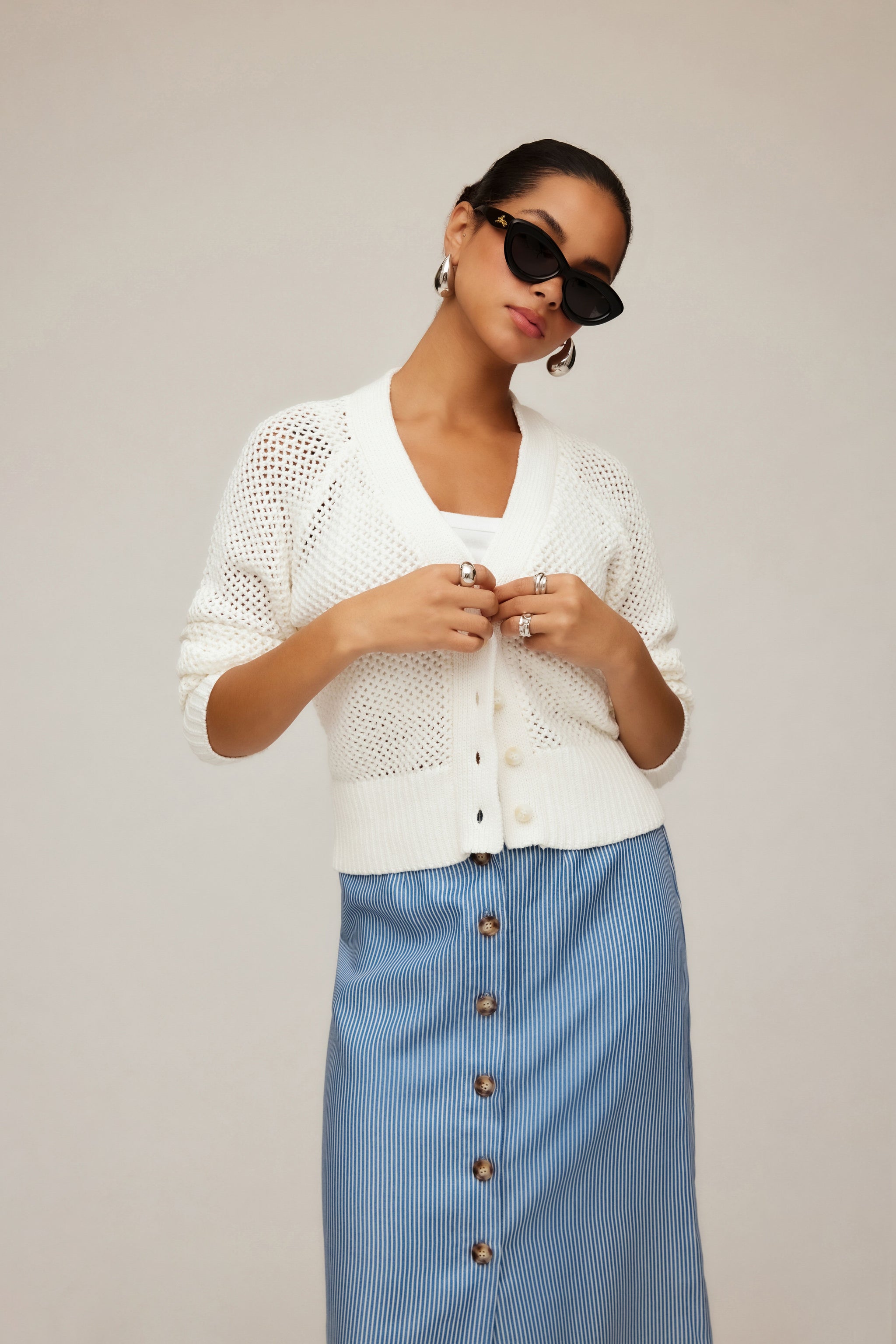 [DRYROSE] ★ BELLA DOT TOP DRYROSE | BELLA DOT TOP (BK) / FRILL RIBBON SK (IVO