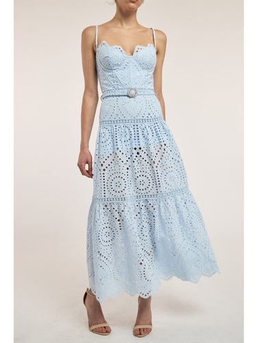 Zuria Cotton Eyelet Maxi Dress