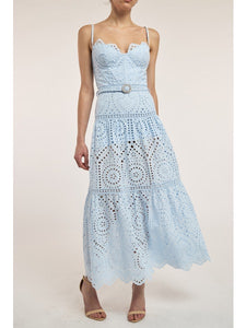 Zuria Cotton Eyelet Maxi Dress