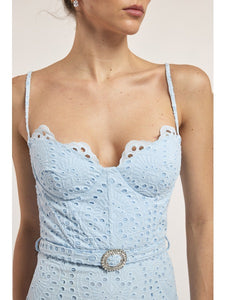 Zuria Cotton Eyelet Maxi Dress