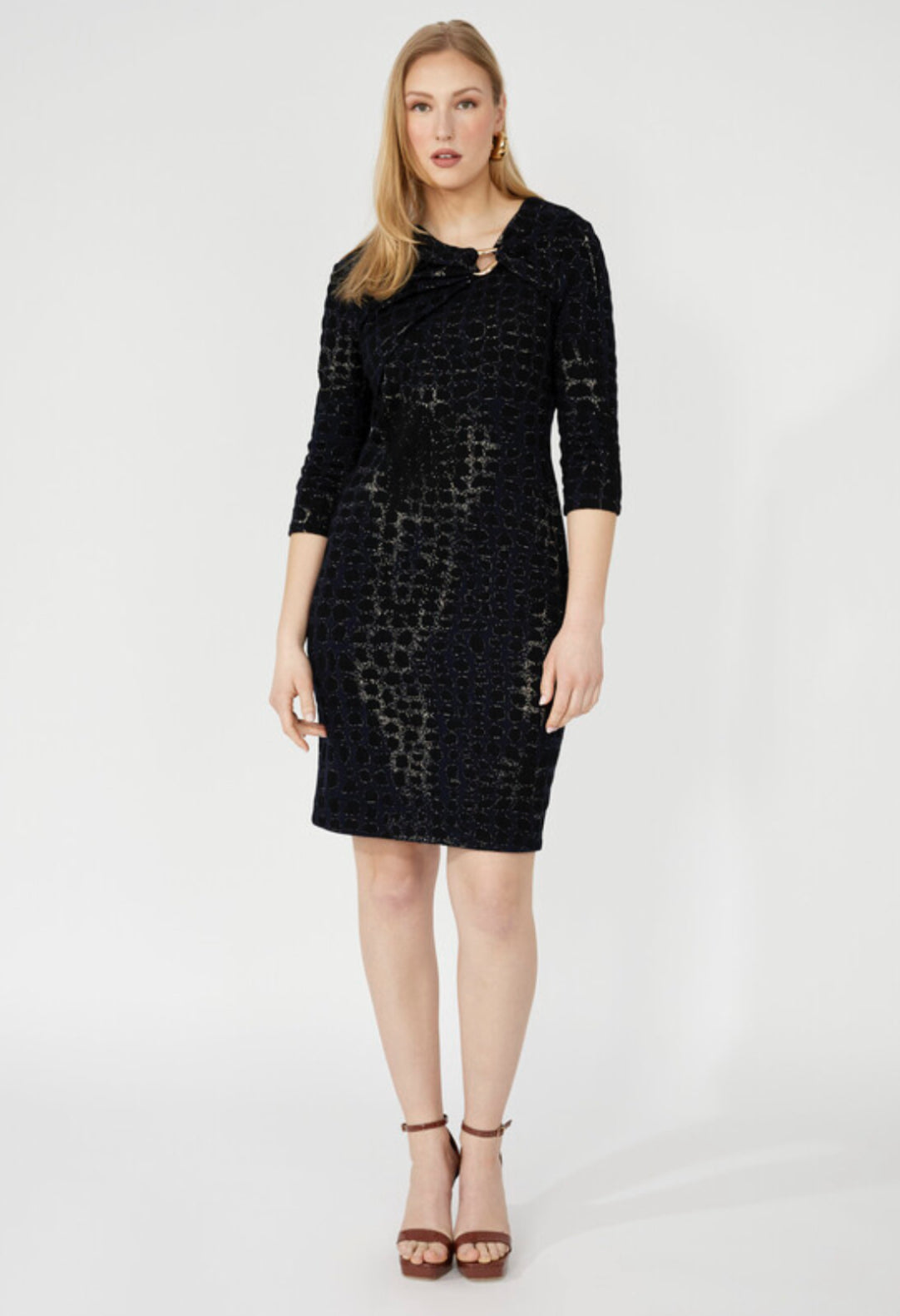 Knee-Length Abstract Sheath Dress