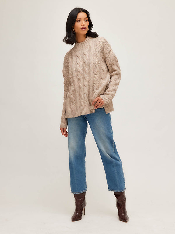 Turtleneck Cable Sweater