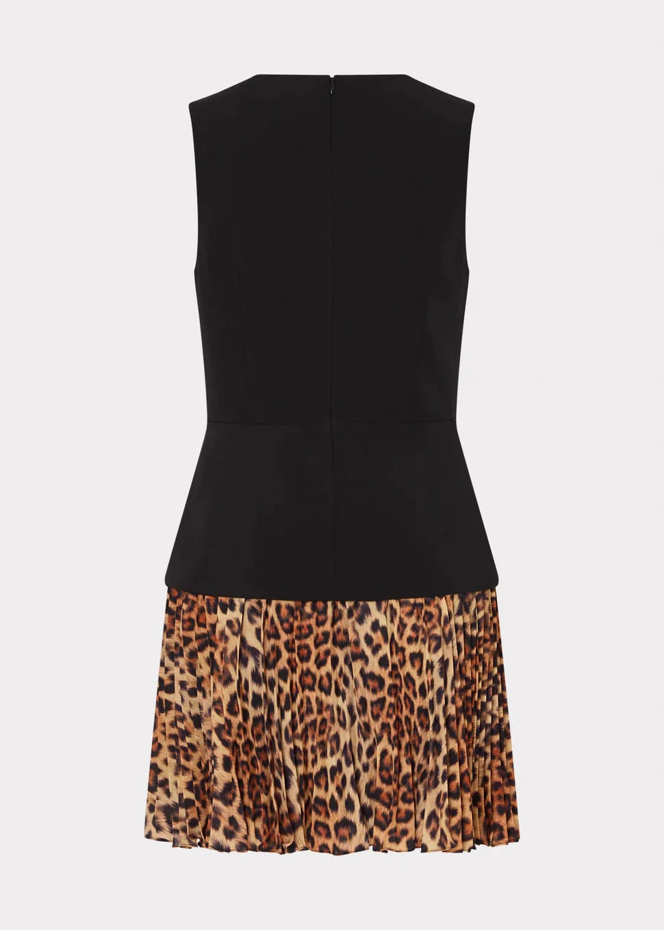 Haddy Leopard Print Pleated Mini Dress