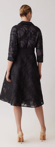 Organza Web Pattern Shirt Dress