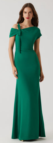 Crepe Asymmetrical Gown