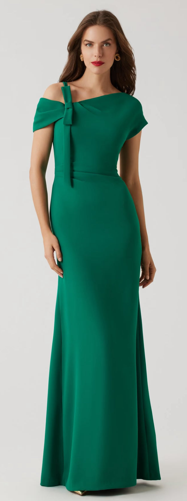 Crepe Asymmetrical Gown