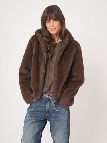 Reversible Faux Mink Jacket