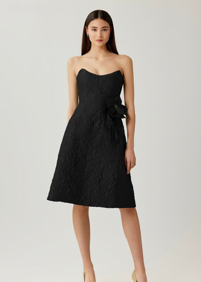 Floral Jacquard Cocktail Dress