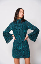 Load image into Gallery viewer, Emerald Floral Jazzy Dress