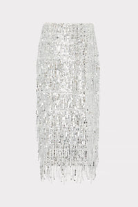 Roxanne Fringe Sequin Midi Skirt