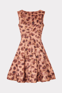 Poppy Leopard Print Taffeta Mini Dress