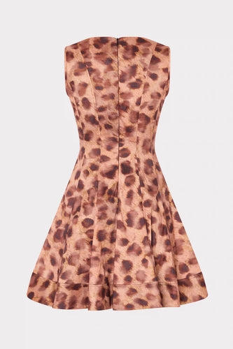 Poppy Leopard Print Taffeta Mini Dress