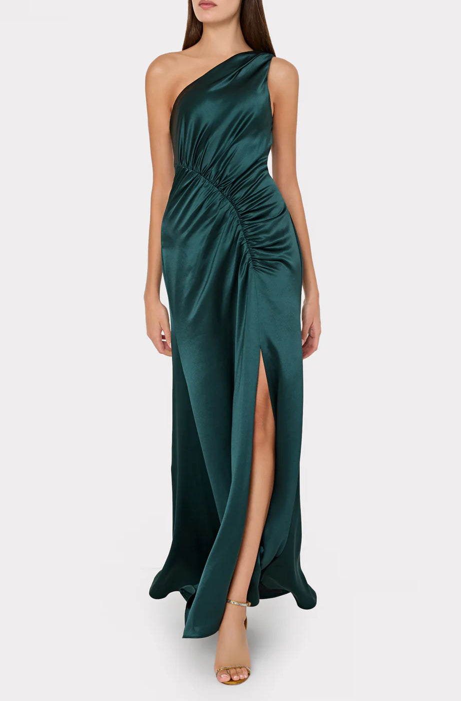 Whitney Hammered Satin Gown