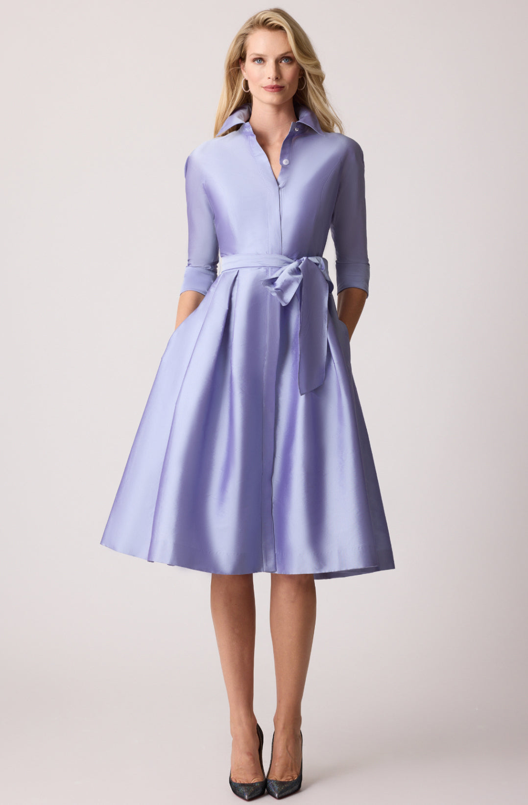 Taffeta Shirt Dress