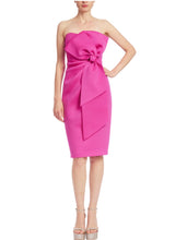 Load image into Gallery viewer, Strapless Front Bow Sheath Cocktail Dress