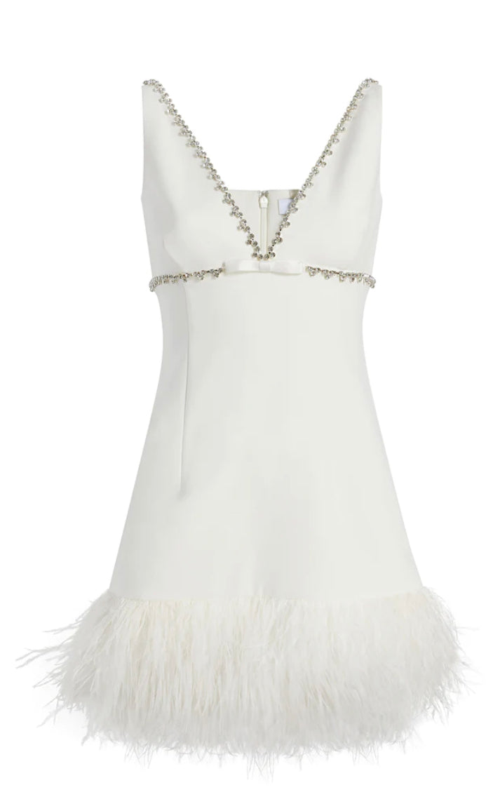 Nora Dress With Feathers