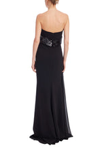 Load image into Gallery viewer, Strapless Sequin Drape Gown
