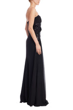 Load image into Gallery viewer, Strapless Sequin Drape Gown