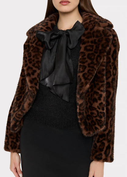 Arya Leopard Faux Fur Jacket