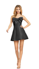 Load image into Gallery viewer, STRAPLESS OVERSIZED BOW FIT &amp; FLARE MINI DRESS