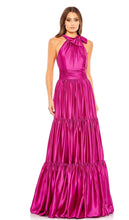 Load image into Gallery viewer, Ruffled Tiered Soft Tie Halter Gown