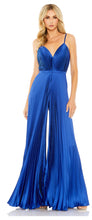 Load image into Gallery viewer, Pleated Plunge Neck Wide Leg Jumpsuit