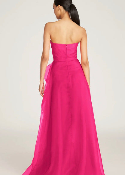 Teresa Strapless Draped Gown