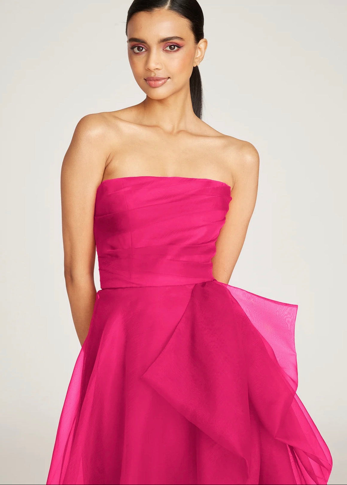 Teresa Strapless Draped Gown