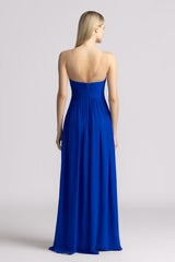 Pleated Chiffon Gown