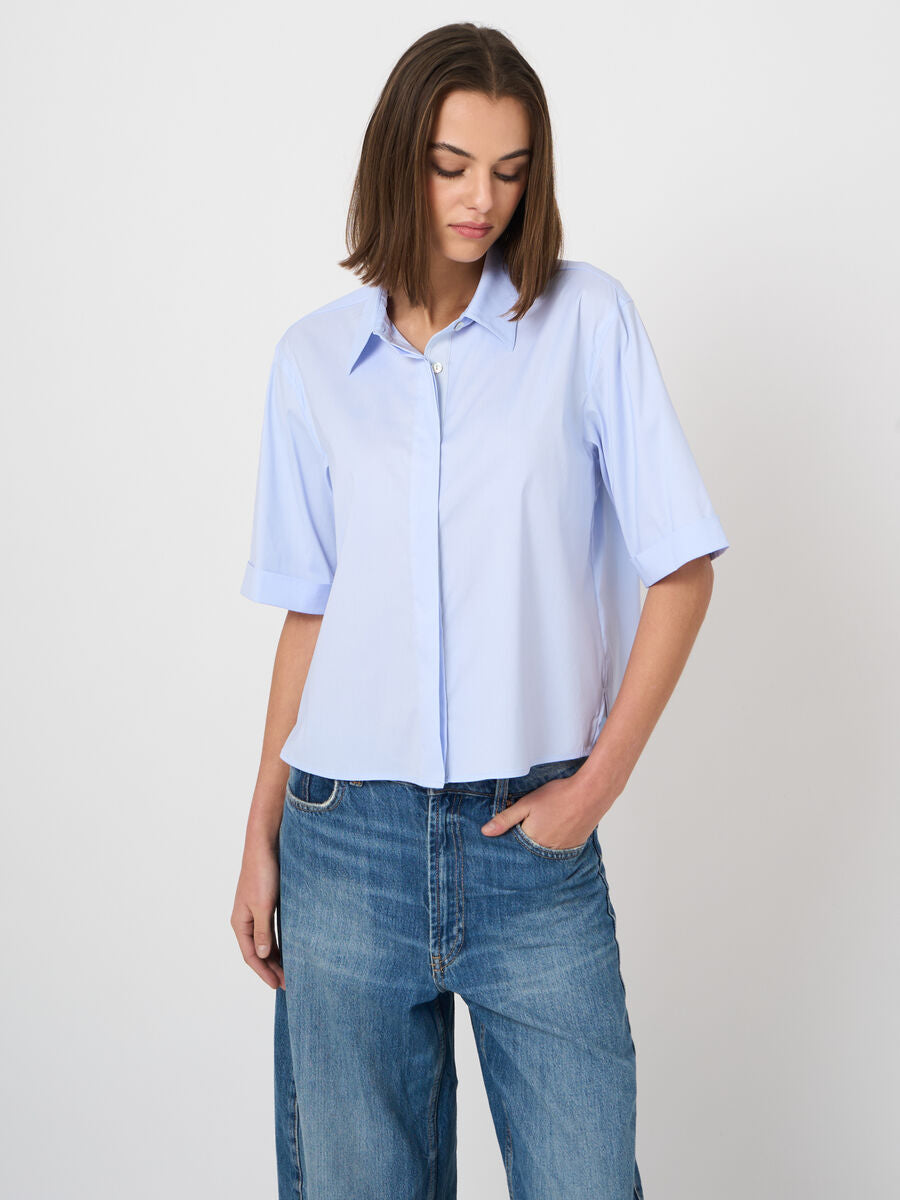 Stretch Poplin Blouse