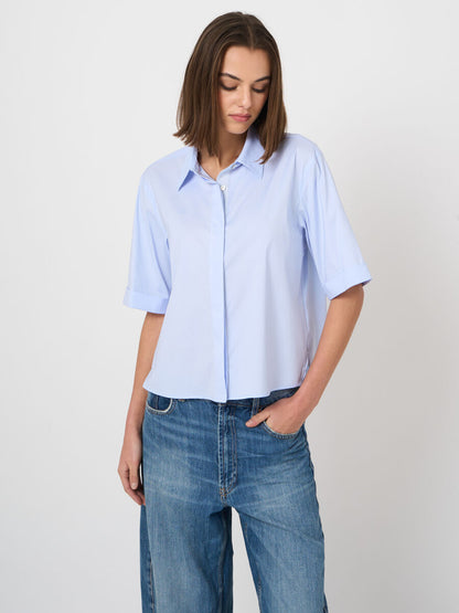 Stretch Poplin Blouse