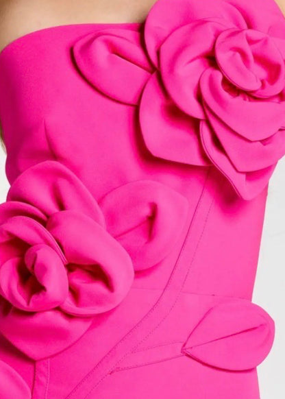 Strapless Crepe Dress