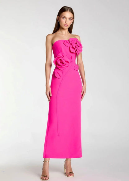 Strapless Crepe Dress