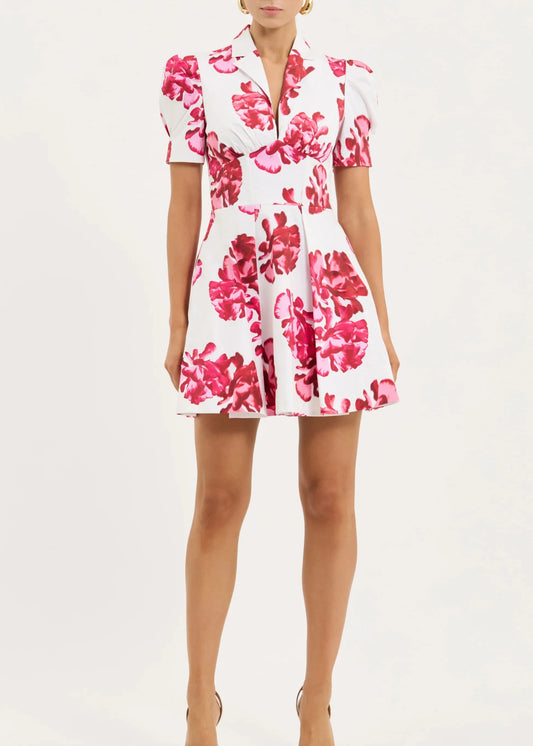 Damask Rose Mini Dress
