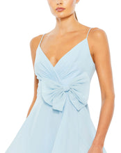 Load image into Gallery viewer, FAUX WRAP BOW DETAIL FLOWY MINI DRESS