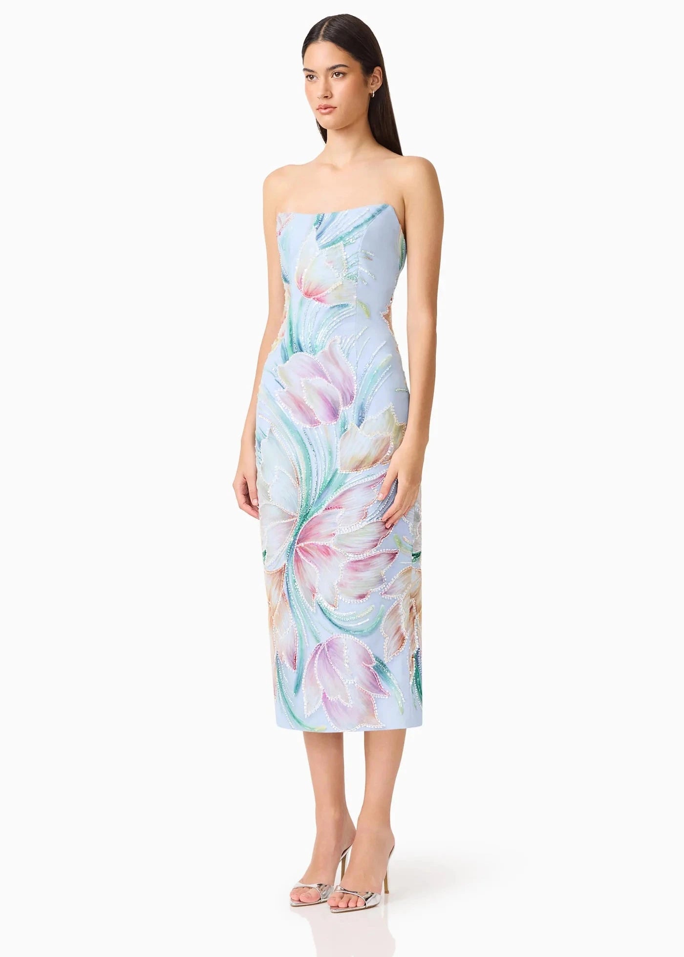 Priselle Strapless Midi Dress