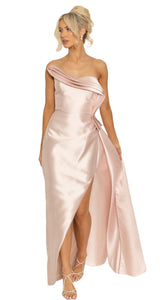 Strapless with Side Slit Long Dress