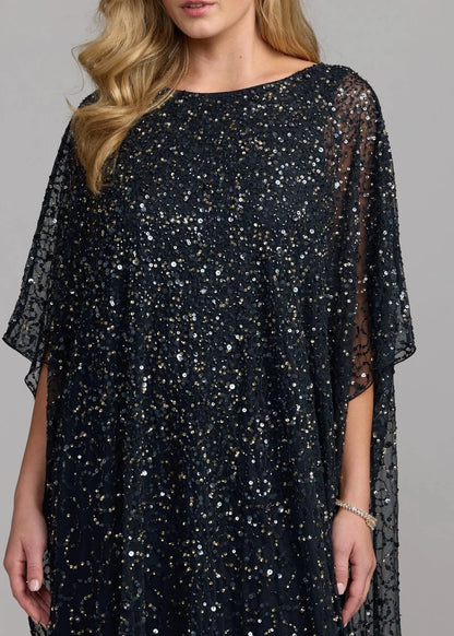 Sequin Embellished Kaftan Gown