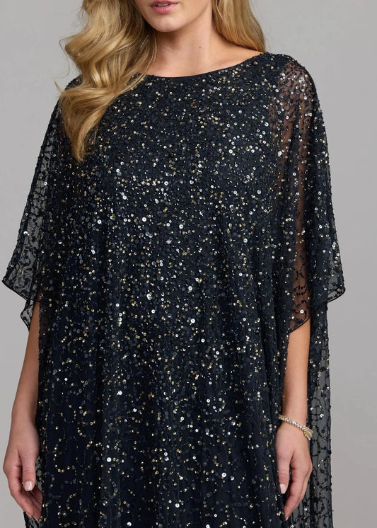 Sequin Embellished Kaftan Gown