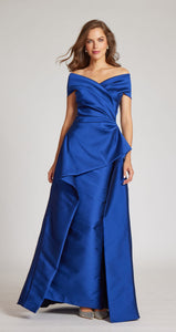 Mikado Stretch Gown w/ Overskirt