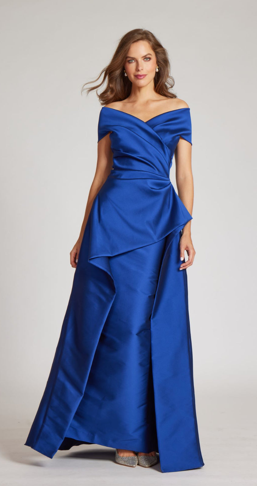 Mikado Stretch Gown w/ Overskirt