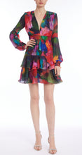 Load image into Gallery viewer, Abigail Printed Ruffled Tiered Mini Dress