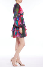 Load image into Gallery viewer, Abigail Printed Ruffled Tiered Mini Dress