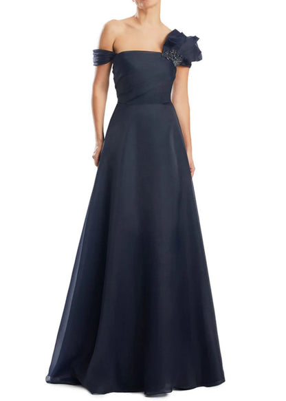 Off the Shoulder Beaded Detail Gown